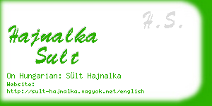 hajnalka sult business card